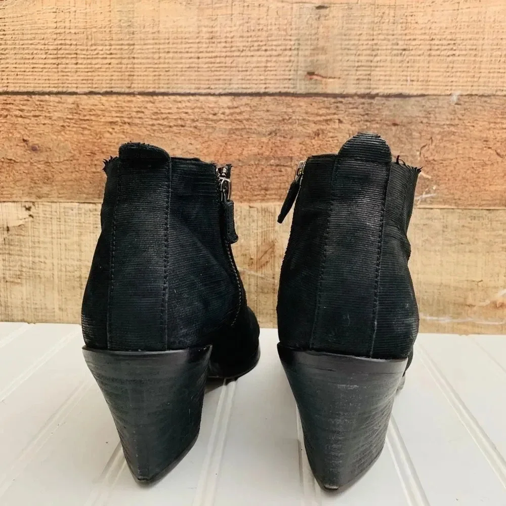 Eileen Fisher Murphy Leather Zippered Bootie